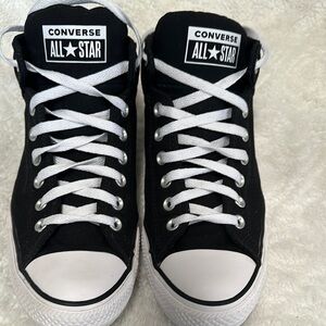 Converse Men Black High-Top Sneakers